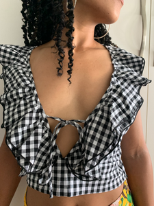 Checkered  Party Top